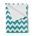 thumbnail image 2 of Seafoam Soft Flannel Fleece Blanket, Abstract Geometric Stripes with Chevron Zigzag Arrangement Vintage Inspirations, Cozy Plush for Indoor and Outdoor Use, 50" x 60", Beige Seafoam, by Ambesonne, 2 of 5