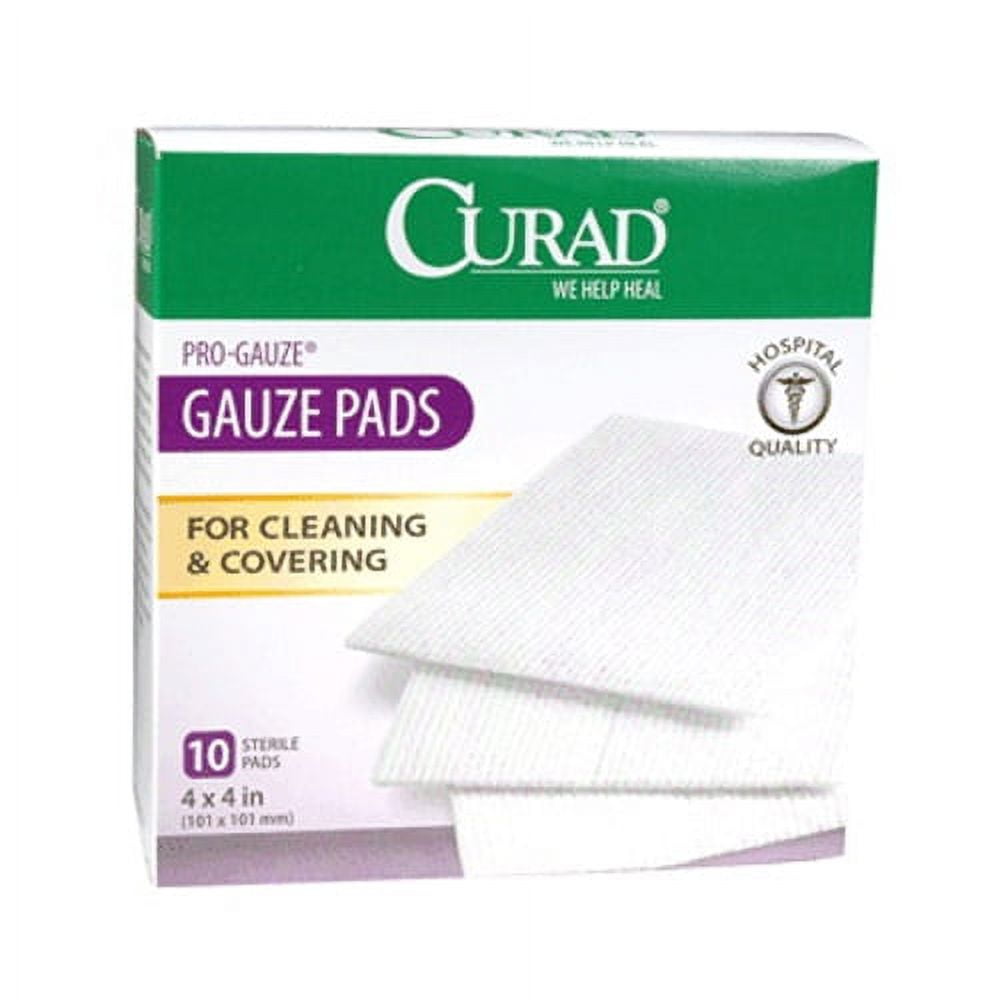 Curad Pro Gauze Pads, 4 X 4 Inches - 10 Ea, 2 Pack