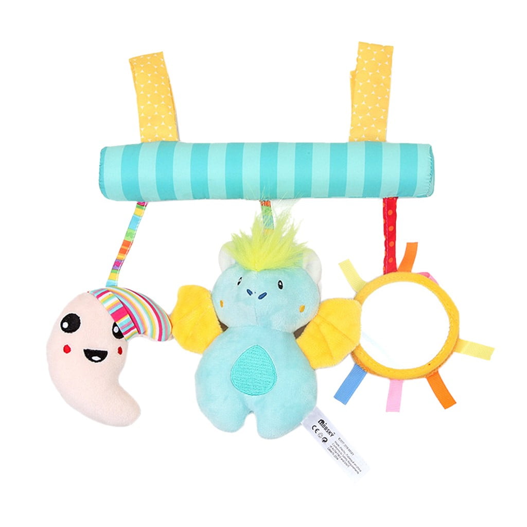 Baby Infant Rattle Plush Animal Stroller Music Hanging Bell Toy Doll Soft Bed RF