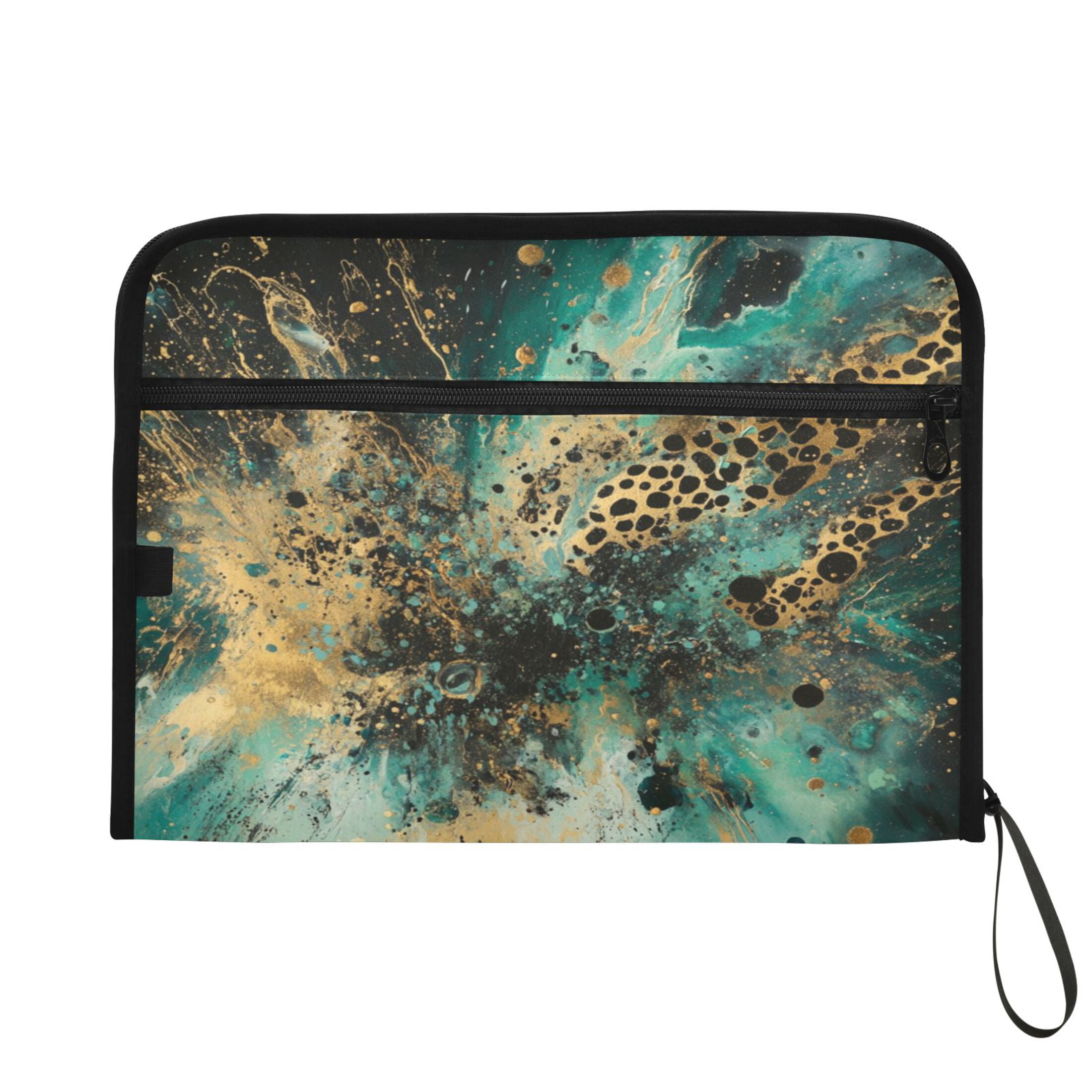 WOBOGO Artistic Leopard Expanding File Folder Letter Size Accordion Filing Organizer 13 Pocket Separate Organ Pocket