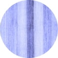 thumbnail image 1 of Ahgly Company Machine Washable Indoor Round Solid Blue Modern Area Rugs, 5' Round, 1 of 4