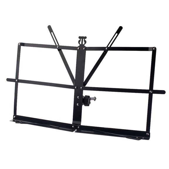 Folding Tabletop Music Stand 1 Set Metal Sheet Music Holder Foldable for Guitar Piano Violin Black