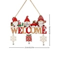 thumbnail image 3 of Kmonabie Christmas Gnome Wooden Door Hanger, Santa Claus Welcome Sign with Jute Rope for Hanging, Front Door Winter Holiday Wall Decor for Home Entryway, 3 of 5