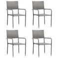 thumbnail image 5 of vidaXL Patio Dining Chairs Outdoor Rattan Wicker Dining Chair Poly Rattan, 5 of 30