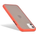 thumbnail image 3 of Compatible with iPhone 11 Case, 6.1-Inch, Matte Translucent PC Back Case with Silicone Bumper Slim Shockproof Protective Phone Case Cover for iPhone 11, Red, 3 of 10
