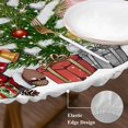 thumbnail image 3 of Pink Christmas Round Tablecloth, Fitted Table Cover with Elastic for 45"-54" Round Tables, Gnomes Xmas Tree Snowflake Winter Gifts Table Cloth Outdoor Indoor Dinning Party Waterproof Tablecloths, 3 of 7