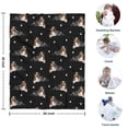 thumbnail image 4 of Australian Shepherd Dog and Footprints Blanket,Comfortable Soft Flannel Throw Blanket,All Season,Warm Lightweight Blankets for Sofa Bed Couch Living Room Chair,30"x40"(80x100cm), 4 of 4