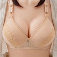 thumbnail image 3 of Wutalume Women's Full Coverage Lace Bras - Wireless Full Cup Bra, Soft Breathable Lace Bra for Everyday Comfort and Style,Beige 42, 3 of 4