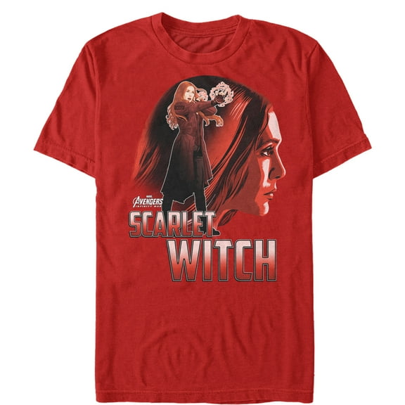 Men's Marvel Avengers: Infinity War Witch Portrait Graphic Tee Red Large
