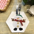 thumbnail image 4 of 3pcs Christmas Cutter And Fork Bag Santa Claus Snowman Elk Kitchen Cutlery Tableware Holders Pockets Christmas Table Decorations, 4 of 8