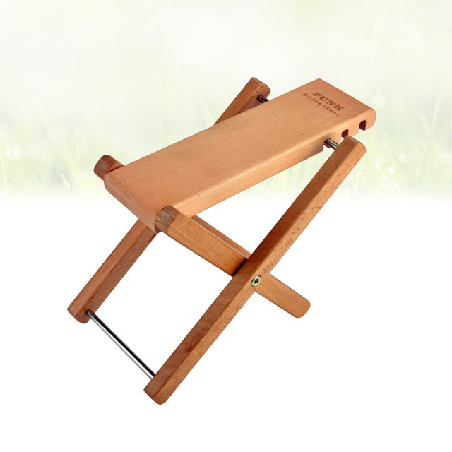 OULII Repose-Pied de Guitare Pédale Réglable en Hauteur Accessoires de Guitare en Bambou 1Pcs