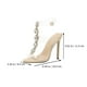 thumbnail image 2 of BRIGHTFUFU 1 par de mujeres Sandalias de Rhinestone Sandalias Transparentes Vamps Sandals Steylish Peep-Toe Shoes, 2 of 8