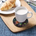 thumbnail image 5 of Butterfly Tie Dye Drinks Coasters, Non-Scratch Cork Base Round Cups Mats for for Wooden Coffee Table, Cool Housewarming Gift for Home Decor, 5 of 7