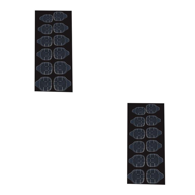 Jumpingount 12 uds/24 Uds cinta para uñas de doble cara estilo Simple calcomanías autoadhesivas DIY pegatinas suministros de maquillaje para 12 piezas 2Conjunto