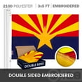 thumbnail image 6 of G128 Combo Pack: USA American Flag 3x5 Ft Embroidered Stars & Arizona State Flag 3x5 Ft Embroidered Double Sided 2ply, 6 of 9