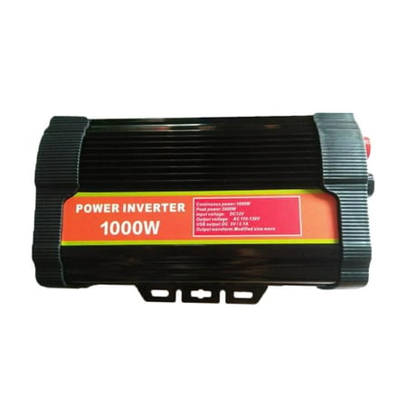 1000W Car  Inverter  Repair  Sine Wave 12v Turn 110v Black 