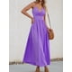 thumbnail image 2 of Vestido largo CUPSHE con cuello en V torcido sin mangas y recorte morado, 2 of 7