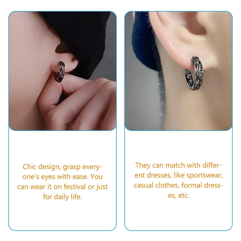 Dragon Earrings Men Earrings Cool Earrings Small Earrings Men Gifts Loop Earrings for Men Man