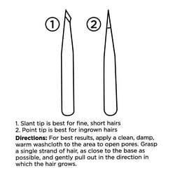 Equate Metal Duo Mini Pack Slant and Pointed-Tip Tweezers, 2 Count