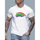 thumbnail image 1 of Rainbow Print Men's Crew Neck Fashionable Short Sleeve Sports T-shirt, Comfortable And Versatile, for Summer And Spring, Athletic Style, Comfort Fit T-Shirt, As Gifts, 1 of 6