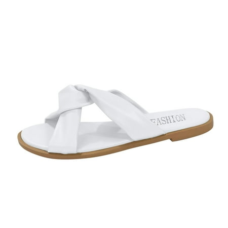 

adviicd Brown Sandals Women s Rhinestone Beach Flat Thong Sandals Trendy