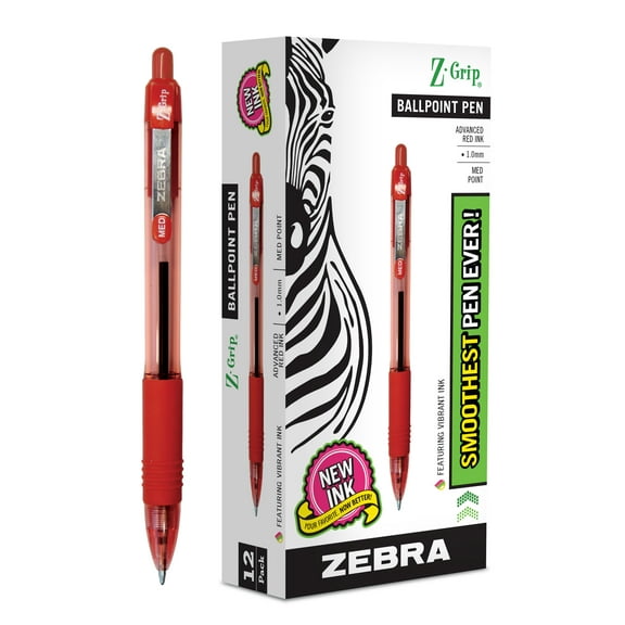 Z-Grip Retractable Ballpoint 1.0mm Red Dozen