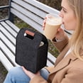 thumbnail image 3 of Reusable Insulated Drink Carrier with Handle, Portable Cup Holder Bag for Hot and Cold Drinks, Folding Coffee Carrier for Travel, Picnics, and Parties, Dark Gray-1, 7.87x4.72x11.02 Inch, 3 of 3