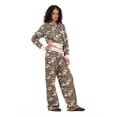 thumbnail image 3 of Forever 21 Women's Green Camo Low-Rise Jogger with Contrast Waistband, Wide-Leg, L, 3 of 6