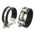thumbnail image 1 of Unique Bargains T-Bolt Hose Clamp 2Pack 68-73mm Rubber Cushion Metal Intake Intercooler Clamps, 1 of 4