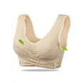 thumbnail image 3 of Women's Padded Sports Bras,Cross Side Buckle Rimless Lace Bra,Plus Size S-4XL, 3 of 3