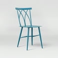 thumbnail image 4 of Lifestyle Solutions Chester Cross-Back Metal Dining Set of 2 Chairs, Blue, 4 of 14