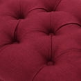 thumbnail image 6 of Christopher Knight Home Scarlett Tufted Fabric Ottoman Bench, Deep Red, 6 of 10