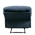 thumbnail image 4 of Blue Fabric Motion Chair - Comfortable Experience. Sophisticated Look. Assembly Required. 3-inch Wall . Tight Seat & Back Cushions. Pillow Arms. Effortless Reclining Latch. 35" D X W 40" H, 69 Lb., 4 of 6