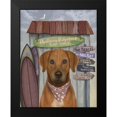thumbnail image 2 of Fab Funky 12x14 Black Modern Framed Museum Art Print Titled - Rhodesian Ridgeback Surf Shack, 2 of 5