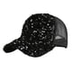 thumbnail image 1 of Gorra de béisbol ajustable con lentejuelas unisex - Sombrero de playa transpirable, circunferencia de la cabeza de 56-62 cm, mezcla de algodón 65 % - Estilo hip hop de moda, 1 of 2