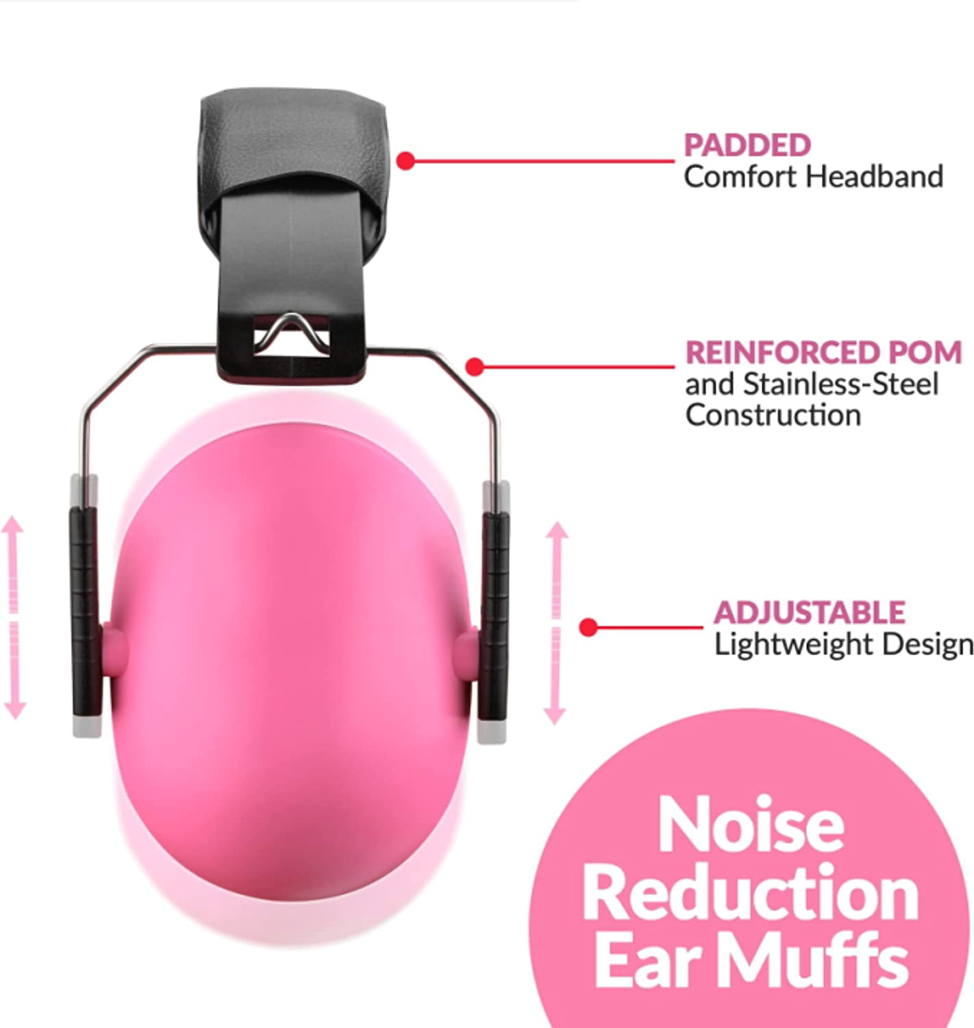 MEDca Hearing Protection Ear Muffs – Lime Green, Noise Cancelling Up To SNR 25.8 DB, Adjustable For Kids & Adults, For Shooting, Hunting, Woodworking