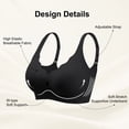 thumbnail image 3 of Qylux Wireless Bras for Women No Underwire Push Up Bras Seamless Full Coverage Comfort Lift Support Soft Everyday bra,Black, 3 of 10