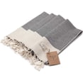thumbnail image 7 of Smyrna Rustic Dark Gray Solid Cotton Throw, 50" x 60", 7 of 7