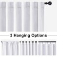thumbnail image 5 of XWZO 120x96 Patio Sliding Door Curtains 1 Panel, Extra Wide Curtains for Glass Door, Blackout White Curtain Panel for Privacy Protection, Pure White, 5 of 7