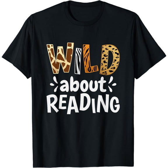 Wild About Reading, Reading Books And Bookworm Library Day T-Shirt