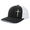 Black Heather/White, variant on Men's Christian Faith Cross Nails Embroidered Mesh Back Trucker Hat, Graphite/Red