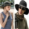 thumbnail image 5 of Sun Hats for Men Women Bucket Hat UPF 50+ Boonie Hat Foldable UV Protection Hiking Beach Fishing Summer Safari, 5 of 6