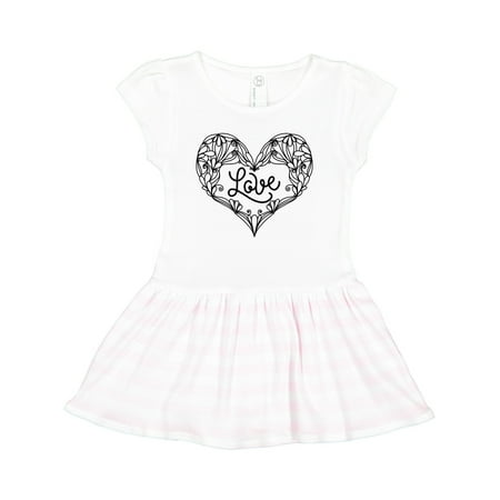 

Inktastic Valentine s Day Love Decorated Heart Gift Toddler Girl Dress