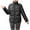 Black, variant on Herrnalise Women's Winter Stand Collar Zip Puffer Jacket Baggy Short Padded Down Coats Pink,XL
