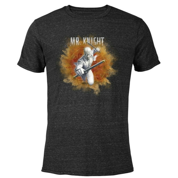 Marvel Moon Knight Mr. Knight Batons - Short Sleeve Blended T-Shirt for Adults - Customized-Black