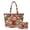 Christmas Cat Print, variant on Christmas Tabby Cat Quilted Tote Bag Set 2 Piece for Women, Matching Cosmetic Pouch Padded Shoulder Bag with Large Capacity, Ideal for Holiday, Gift for Ladies
