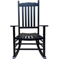 thumbnail image 3 of Rocking Rocker - A001BK Black Wood Porch Rocker/Outdoor Rocking Chair - Easy to Assemble - Comfortable Size - Outdoor or Indoor Use, 3 of 10