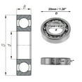 thumbnail image 4 of Unique Bargains Roulements à Billes Rainures Profondes 16003 17x35x8mm P5 Type Ouvert Roulements Lubrifiés 1 Pce Roue de Scooter Planche à Roulettes Universelle Ton Argent, 4 of 6