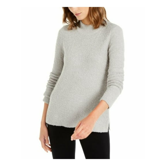 ALFANI Womens Gray Textured Long Sleeve Turtle Neck Sweater L