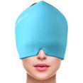 thumbnail image 1 of Gorra antimigraña, gorro para migraña con terapia de frío, casco para migraña con forma ajustada de 360°, gorro para migraña, máscara antimigraña para migraña, dolores de cabeza, dolor de cabeza, azu, 1 of 5